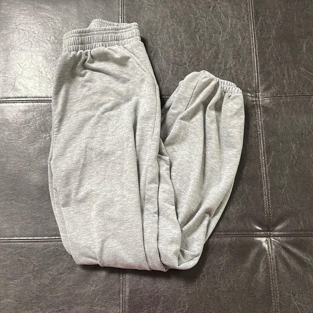 Gray sweatpants